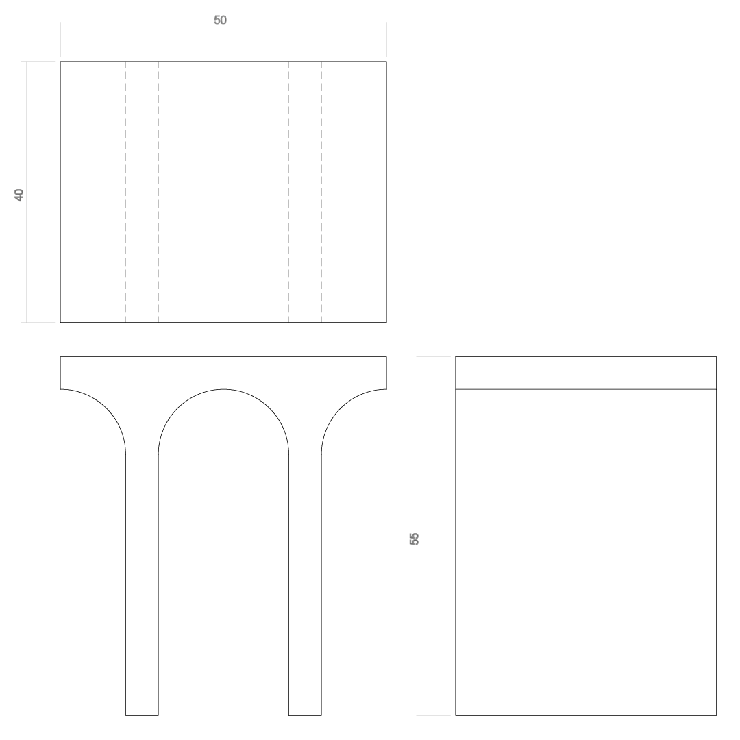 Medidas reales de Mesa Roma